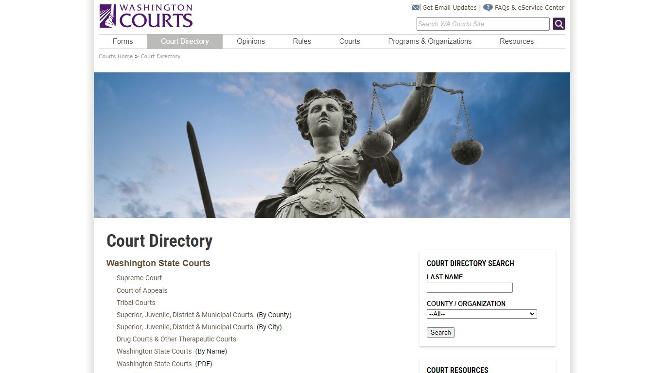 Washington State Courts - Court Directory